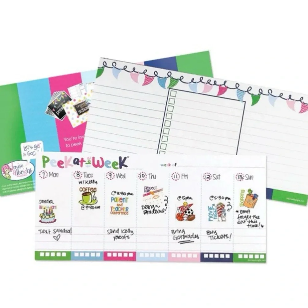 NEW- Peek at the Week, Weekly Planning Pad